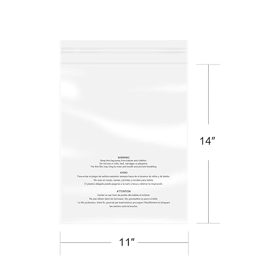 iMailer - 100 Pcs - 11" x 14" Clear Poly Bags - Image 2