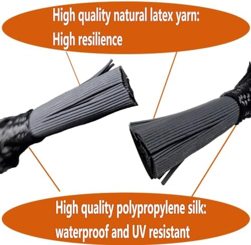 30-Piece Ball Bungee Cords, the Size of Bungee Cords with Balls: 6 ", UV Resistant, Antioxidant, Secure Tie Down. (30, Black 6") - Image 3