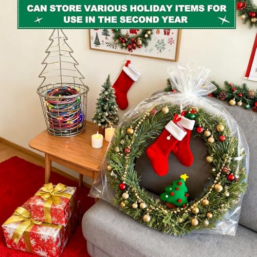 40 Pcs Large Clear Plastic Storage Bags set, 30 x 40 Inches,1.4 Mil - Image 5