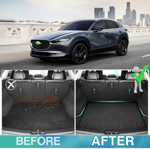 Mixsuper Cargo Liner for Mazda CX-5 2017-2025, All Weather Trunk Mat for CX5 Accessories Anti-Slip Trunk Liner Rear Cargo Mat Black - Image 3