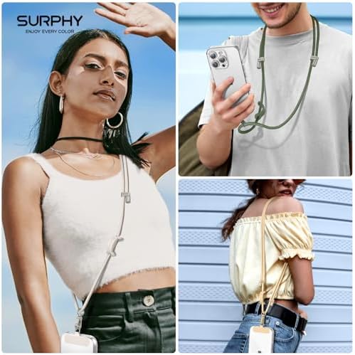 SURPHY Phone Lanyard Crossbody, Phone Strap Crossbody with 2 Tether Tabs - Image 5