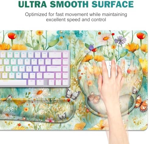 Gaming Mouse Pad, Large Desk Mat, Cute Desk Pad Protector 4in1 XXL Mousepad - Image 4