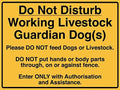 Do Not Disturb Working Livestock Guardian Dog Sign Metal Tin Sign 12x16 Inches by MUZUPUTS
