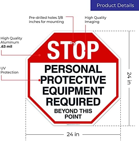 Personal Protective Equipment Required Sign, - Image 3