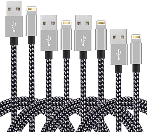 iPhone Charger 4Pack(3ft 6ft 6ft 10ft) MFi Certified Lightning Cable Nylon Braided Fast Charging iPhone Charger Cord Compatible iPhone 14 13 12 11 Pro Max XR XS X 8 7 6 Plus SE and More by MPATIBY