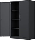 Metal Storage Cabinet with Locking Doors and 3 Adjustable Shelves, 53.5-Inch by JINGLEFURNITURE