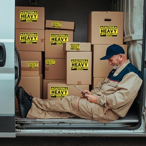 2 x 3Inch Caution Heavy Shipping Stickers,200Pcs Caution Heavy Labels - Image 7