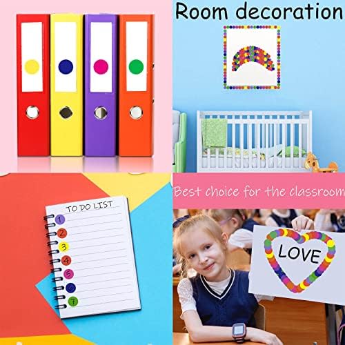 1400 PCS Colored Dot Stickers Round Color Coding Labels Classroom Must Haves, Circle Dots Labels Price Stickers Polka Circle Dot Stickers Label Stickers for Kids Office, Classroom Decor, Papers Etc - Image 3