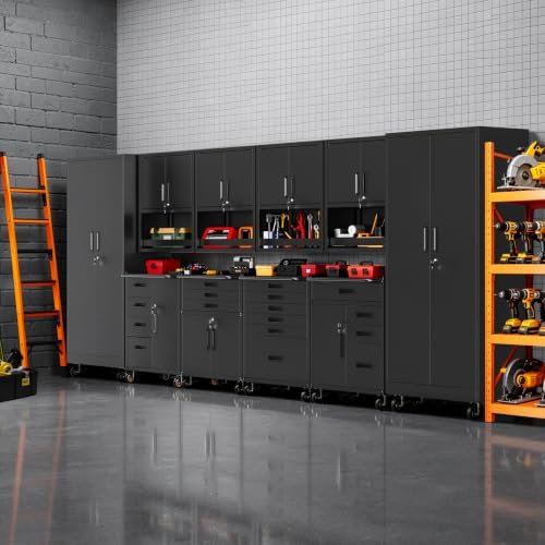 10-Piece Garage Storage Cabinets System Heavy Duty Workshop Set - Image 3