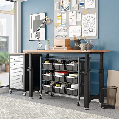 4-Tier NSF 9-Bin Steel Wire Shelving Rack, 36"W x 14"D x 31"H, Graphite - Image 2