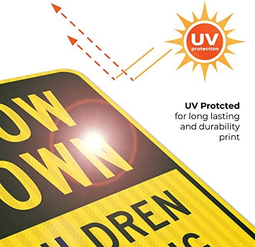 Slow Down Children Playing Sign, Traffic Sign, - Image 7