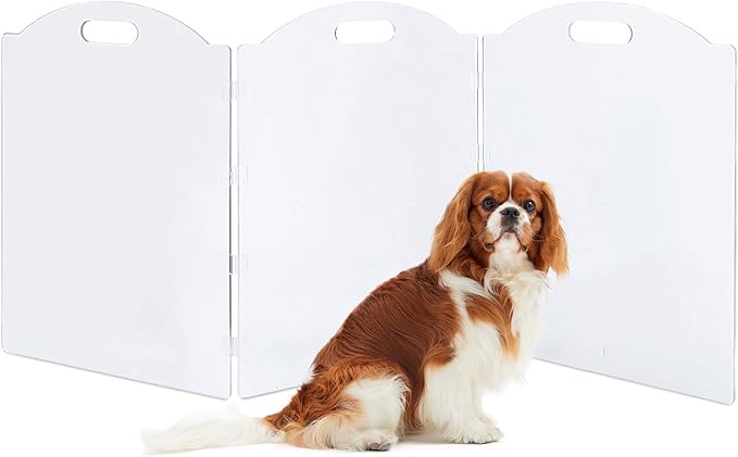 Clear Acrylic Freestanding Dog Gates by Feoyoho