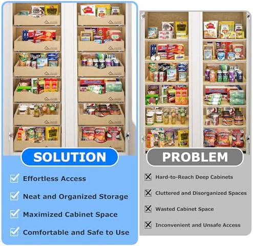 WelFurGeer Soft Close Pull Out Drawers for Cabinets, 14" W x 21" D Pull Out Cabinet Drawer with Heavy Duty Slides, Pull Out Cabinet Organizer, Cabinet Roll Out Drawers, Pull-Out Home Organizers - Image 3