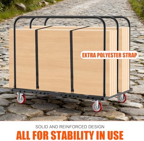 Folding Table Cart, Industrial Table Dolly with 5" PU Swivel Casters, Heavy-Duty Dolly w/ 1800 LBS for Party Events Hotel Factory Warehouse (45.6" L x 29.1" W x 39.3" H) - Image 5
