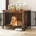 EasyCom 39.96" Dog Crate Furniture for 1 or 2 Dogs, 35-60 Pounds, Brown by EasyCom