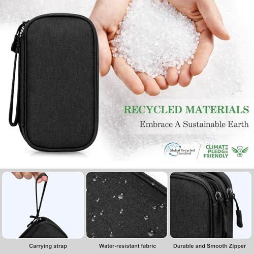 FYY Electronic Organizer, Travel Tech Pouch Bag, Large, Black - Image 4