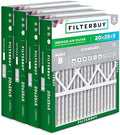 Filterbuy 20x25x5 Air Filter MERV 8 Dust & Allergy Defense (4-Pack) by Filterbuy