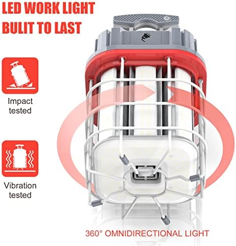 150W LED Temporary Work Light 22500LM 360° Lighting ETL Listed 10' Cable with 120V Plug Portable Hanging Construction Work Lights with ON/Off Switch for Job Site Warehouse Garage Shop Area Lighting - Image 4