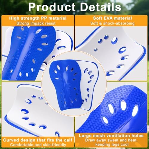 2 Pairs Shin Guards Soccer for Kids,Shin Pads Extra Lightweight Breathable Slide in Shin Guard for Football Training Match Outdoor Activities Protective Slip-in Shin Guards for Boys Girls - Image 3