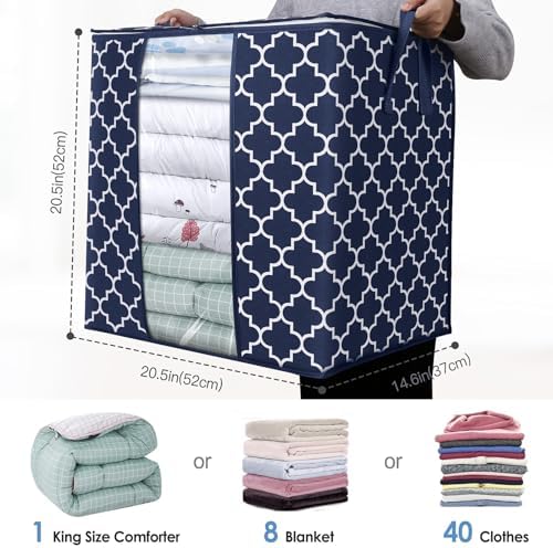 Storage Bags 3 Pack 100L Clothes Organization and Storage Containers - Image 2