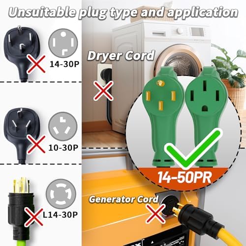 PlugSaf 25 FT 50 Amp RV/EV Extension Cord Outdoor, 125/250V 6250/12500W STW - Image 2