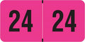 2024 Year Labels, Doctor Stuff 2024 Chart Stickers, Fluorescent Pink Color Coded by DoctorStuff