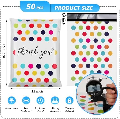 Thank You Poly Mailer 12x15.5 Inch 50 Pcs - Image 2