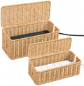 2PCS Cable Management Box Set, Handmade Rattan Cord Organizer by Cantalop