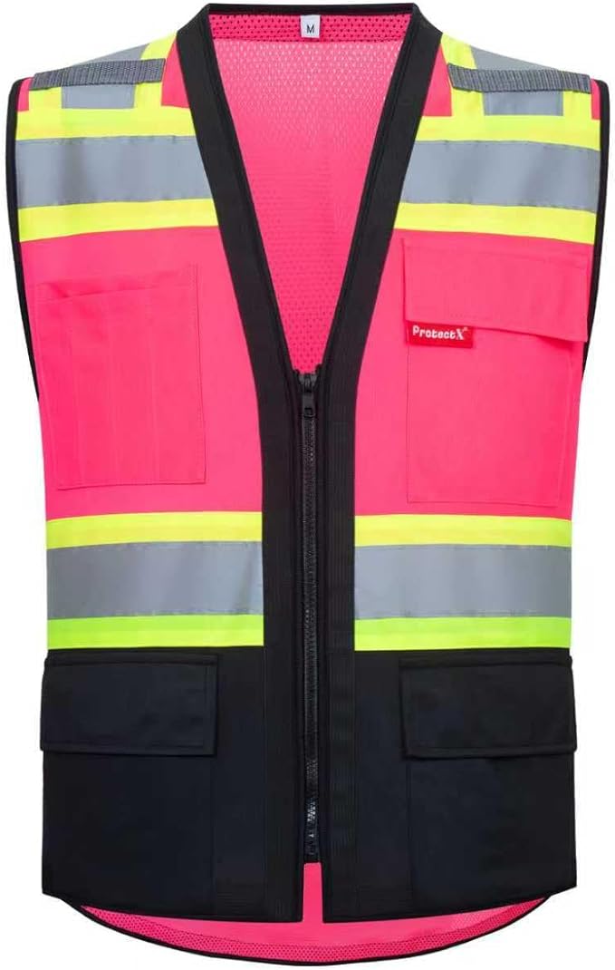 ProtectX 6 Pockets High Visibility Safety Vest by ProtectX