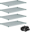 30" x 48" Heavy Duty Wire Shelving Shelf 4 Pack for Rack Expansion and Storage Reconfiguration, NSF by Zedfire