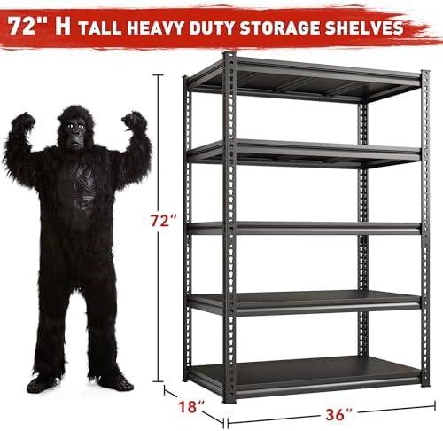 REIBII 72" H Garage Shelving Load 2500Lbs for Homeowners and Commercial Use - Image 2