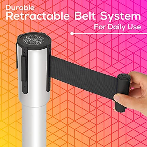 DuraSteel Chrome Crowd Control Barriers Stanchions - Image 3