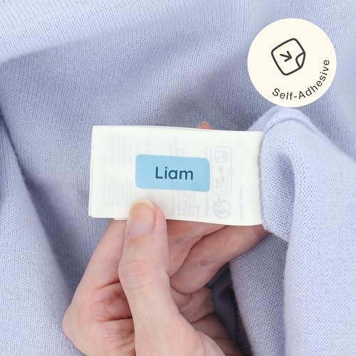 TeddyLabels - Clothing Labels for Nursing Home (120) – Self-Adhesive Name Tags for Clothes and Personal Items. Personalized Labels for Daycare, Nursing Homes, and Laundry Use - Blue - Image 2