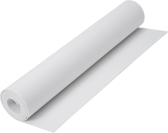 AMZQNART EVA Foam 2mm, Cosplay Foam Roll 16 x 59in（6.5sqft）White, Suitable by AMZQNART