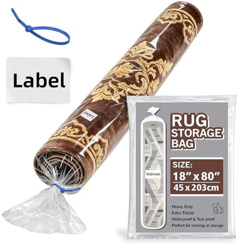 Heavy Duty Plastic Carpet Storage Bag, 80 x 18 Inch Rug Shipping Bag by LVYSHOW