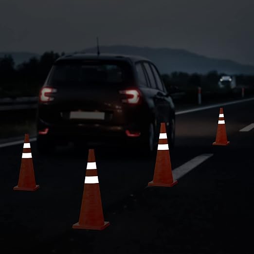 RoadHero 28 Inch 8 Pack Collapsible Traffic Cones, Parking Cones - Image 3