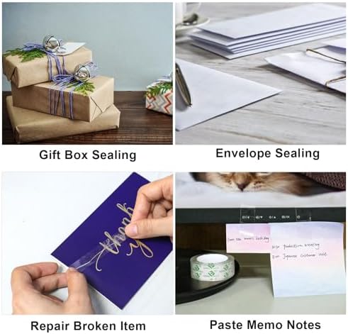 BOMEI PACK 144Rolls Crystal Clear Tape Refills for Dispenser, Bulk Transparent Tape Clear for Home, School and Office, 3/4Inch x 1000 inch - Image 7