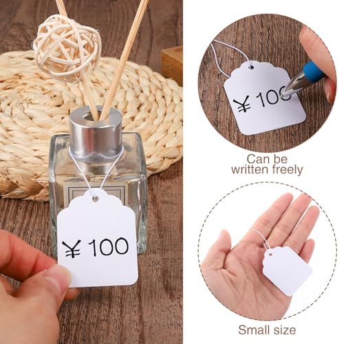 200 Pcs Price Tags with Elastic String 1.38×1.8 Inch White Gift Tags - Image 4