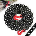 G80 Transport Binder Chain,14FT 1/4“ Trailer Safety Chains with Clevis Grab Hooks,3300 Lbs Safe Working Load Heavy Duty Chain for Transporting,Towing,Logging Tie Down Binding by SENKEYFE
