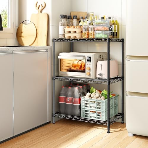 DurayLoly 3-Tier Narrow Shelf Adjustable Storage Rack for Closet Bedroom - Image 4