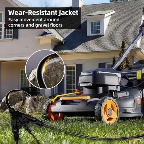 15 FT 3 Outlet Outdoor Extension Cord Waterproof, 16/3 SJTW Black Extension Cord with Multiple Outlets, Heavy Duty 16 Gauge 3-Prong Grounded Power Cable for Garden and Home Use, ETL Listed - Image 7