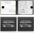 UYYE Car Registration and Insurance Card Holder, Vehicle Glove Box Car Organizer, Interior Car Accessories for Documents, Cards, License - 2 Pack by UYYE