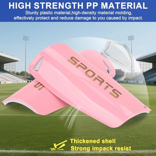 Kids Soccer Shin Guards 2 Pairs Slip-in Youth Shin Pads for Boys Girls, Lightweight PP+EVA Soccer Protective Gear Fits with Shin Guard Sleeves(not Included), Toddler to Teen Sizes Multiple Colors - Image 3