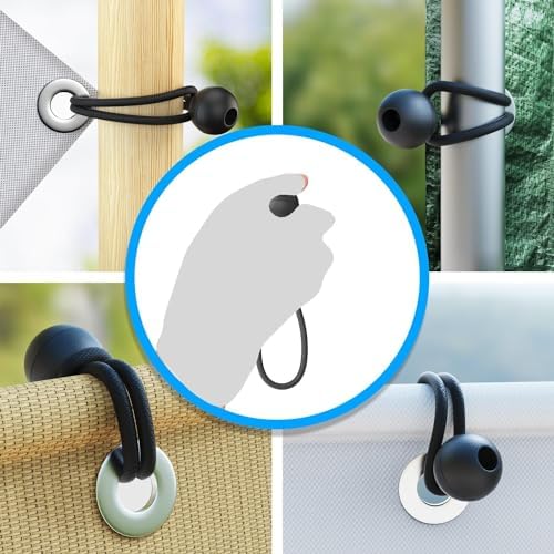 24 Pack - Tarp Clips Heavy Duty Lock Grip & Tarp Tie Downs Bungee Cords with Balls - Super Strong - Heavy Duty Clamps, Alligator Design - Secures Tarps, Tents, Awnings, Banners or Covers (24 Pack) - Image 6