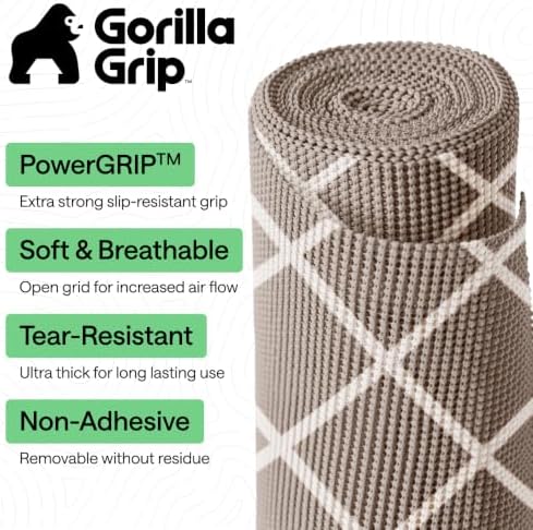 GORILLA GRIP powerGRIP Drawer Shelf and Cabinet Liner, 17.5"x30', Beige - Image 2
