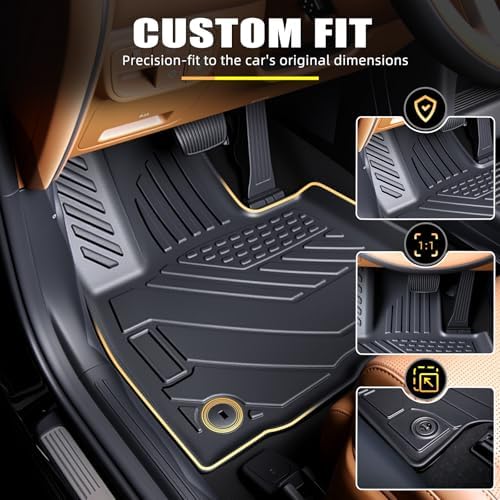 Floor Mats for 2021-2025 2026 Jeep Grand Cherokee L (only 6 Seats, Without the Second-Row Center armrest), TPE All-Weather Protection Durable Trunk Cargo mat for Jeep Grand Cherokee L Accessories - Image 5