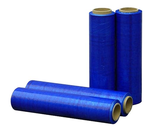 APQ 4 Rolls of Blown Hand Stretch Film 18" x 1500'. Blue Hand Stretch Wrap - Image 6
