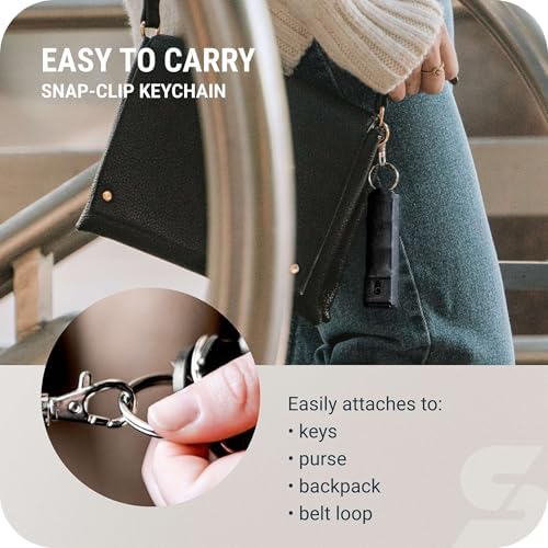 SABRE Pepper Spray with Fast Flip-Top Safety & Snap‑Clip Keychain for Self Defense - Maximum Police Strength OC with UV Marking Dye, 10‑Sec. Spray, 14-ft Range, Finger Grip, Made in USA, 0.54 fl oz - Image 5