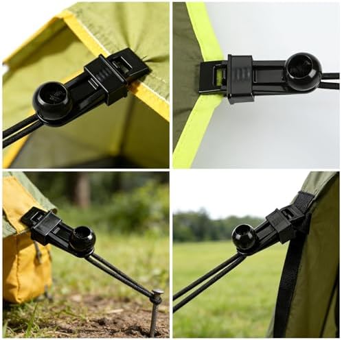Heavy Duty Tarp Clips & Bungee Cords Set for Camping - Image 6