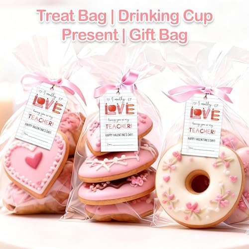 Valentine's Day Gift Tags, 50 Happy Valentine's Day Tags with String - Image 4
